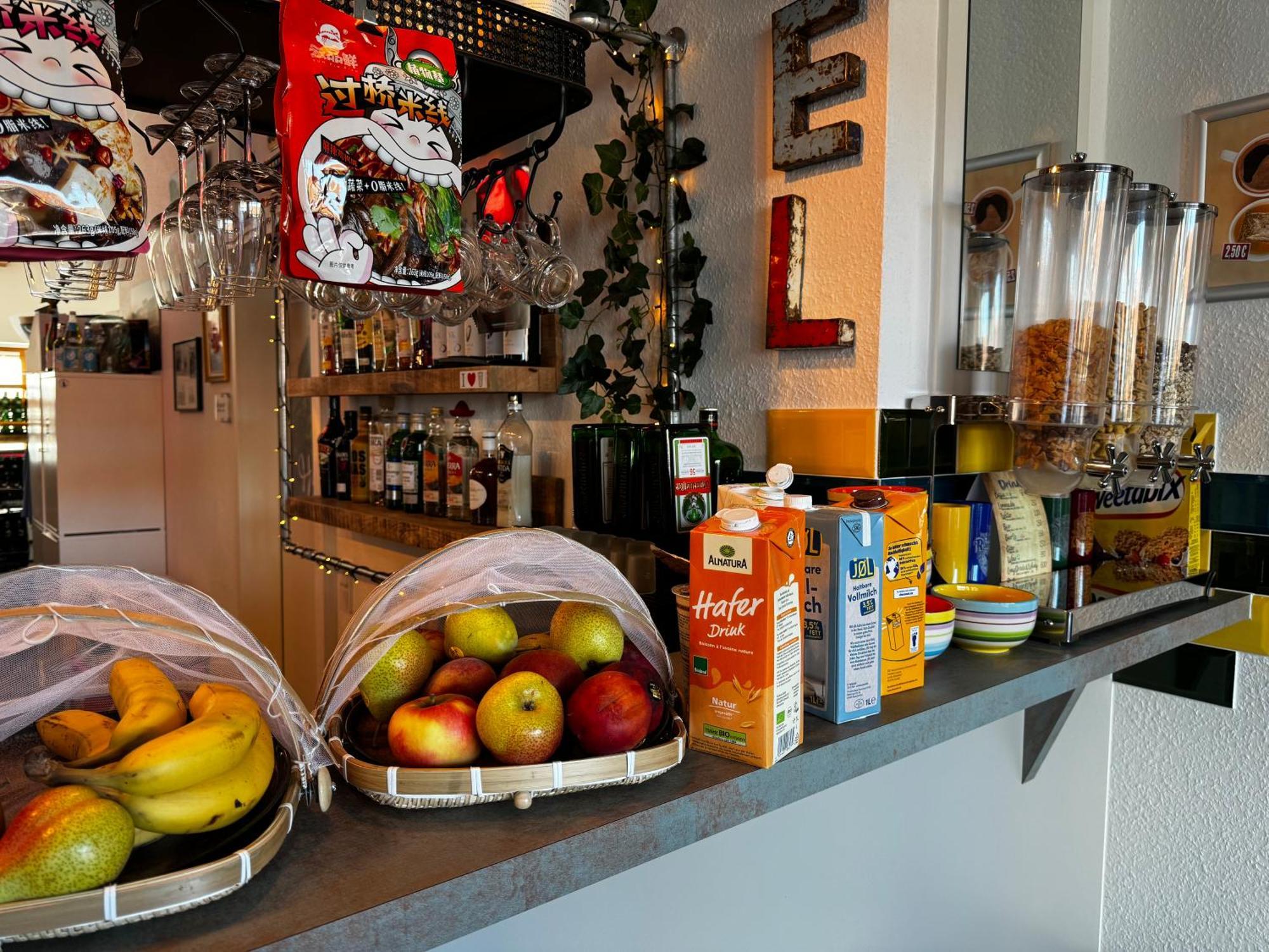 Hostel Mannheim Exterior photo Breakfast buffet at a German hotel